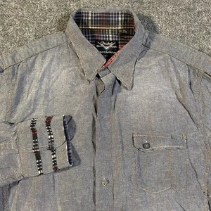 Fender Custom Shop Rock & Roll Religion Chambray Button Shirt Mens Size 2XL - Picture 1 of 9