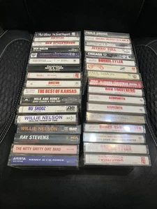 34 ULTRA RARE OOP CASSETTE LOT 70s 80s 90s POP ROCK SOUL COUNTRY - Picture 1 of 14