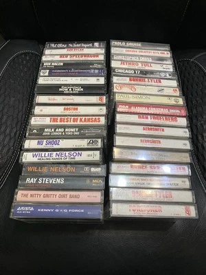 34 ULTRA RARE OOP CASSETTE LOT 70s 80s 90s POP ROCK SOUL COUNTRY - Image 1 of 4