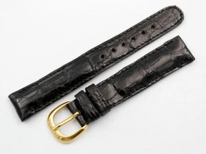Strap Band Sector Nero Elegante Fibbia Laminata Oro Chiusura Ardiglione 17/15mm - Foto 1 di 4