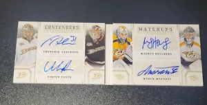 2013-14 Panini Contenders Matchups Andersen Fasth Hellberg Mazanec 4x Auto 08/99 - Picture 1 of 6