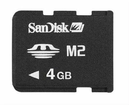 Genuine Sandisk 4GB M2 Memory Stick Micro Card for Sony PSP Go, SDMSM2-004G-E11M - Image 1 of 1