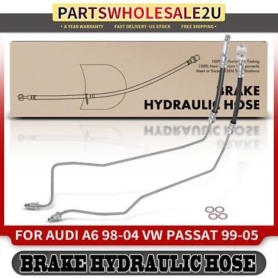 Manguera hidráulica de freno exterior trasero izquierdo y derecho 2 piezas para Audi A6 Volkswagen Passat Foto 1 de 4