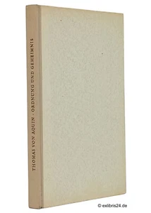 Tomás de Aquino: Orden y Secreto (Librería Hegner) | Editorial Kösel (1949) - Imagen 1 de 2