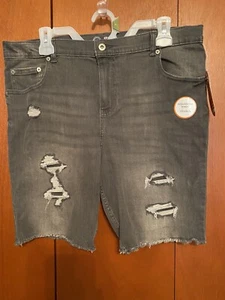 Boy’s Wonder Nation Rip & Repair Short 14 Grey Designed W/Planet In Mind - Picture 1 of 6