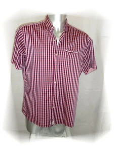B - Chemise à Rayures Bordeaux Rose Gris Pierre Cardin Taille L - Imagen 1 de 6