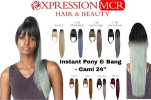 Feme Instant Pony and Bang coulisse coda di cavallo Cami 24" pollici venditore UK - Foto 1 di 6