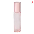 10Ml Pink Thick Glass Roll Essential Oil Empty Perfume Bottle Roller Ball Bo_Ex