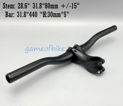 Manillar de bicicleta 31,8*440 potencia 40 mm Fixie MTB carretera niños bicicleta barra elevadora H:30*5° Foto 1 de 4