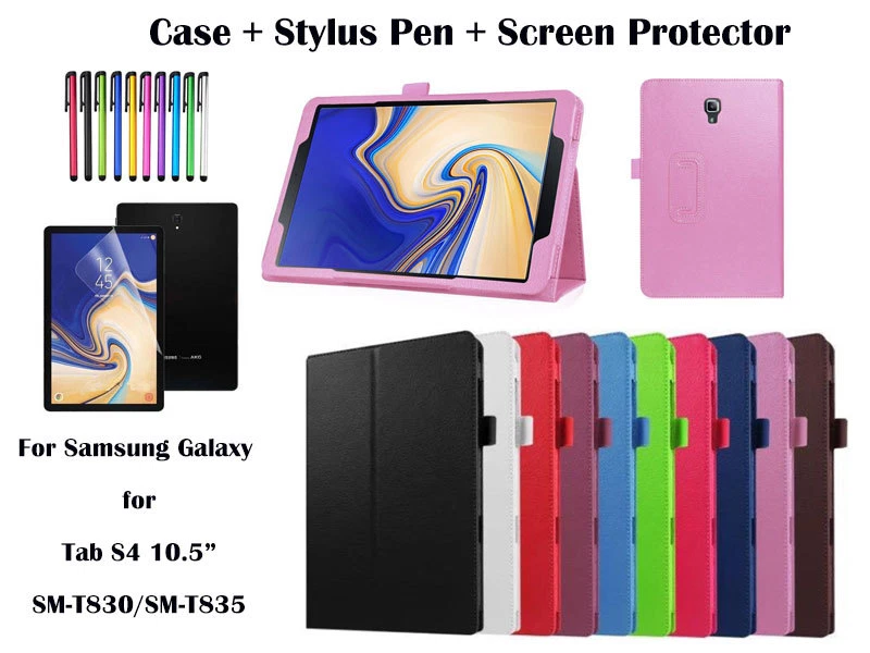  For Samsung Galaxy Tab S4 10.5 Flip PU Leather Smart Case Cover T830 T835 - Image 1 of 1