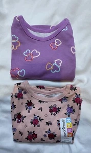 Baby Mädchen 2er-Set Langarmshirts Herzen & Blumen 1 ist 0-3 Monate 1 ist 3-6 Monate - Bild 1 von 10
