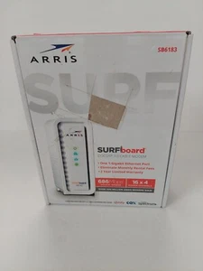 ARRIS SB6183 SURFBoard DOCSIS Speed 3.0 Cable Modem White(Missing Power Adapter) - Picture 1 of 7