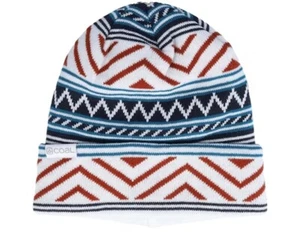 Coal The Weston Mid Length Acrylic Beanie Unisex OSFM White Americana New - Picture 1 of 1