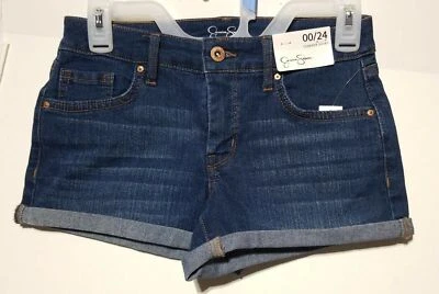 Jessica Simpson Women’s Junior Roll Cuff Charmer Short, Medium Wash Size 00/24 - Image 1 of 3