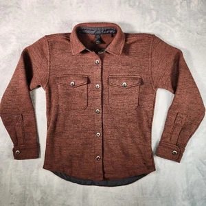 prAna Shacket Mens Small Brown Jacket Shirt Fleece Work Chore Hiking Gorpcore - Picture 1 of 9