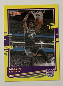 Baloncesto Panini Donruss 2020-21 Marvin Bagley Kings amarillo inundación paralelo #24 - Imagen 1 de 2