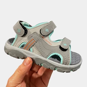 Columbia Castlerock Toddler Girls Strappy Sandal Size 8 Gray/ Aqua Lightweight - Picture 1 of 20