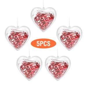 20PCS Christmas Decorations Heart-shaped Transparent Ball DIY Wedding Accessorie - Picture 1 of 12