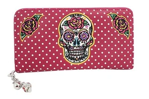 Lost Queen Sugar Skull Mexican Day of the Dead Dia De Muertos Wallet  - Picture 1 of 7