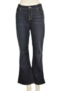 Pantalones de mezclilla de algodón Rock & Republic Roth para mujer, talla 31, azul lavado oscuro, llamaradas - Imagen 1 de 5