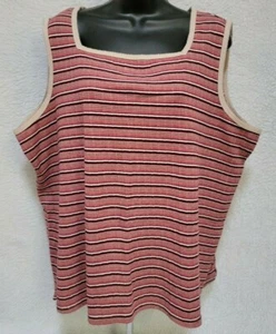 Basic Editions Womens Shirt Top Blouse Size 3X Multicolor Striped - Picture 1 of 12