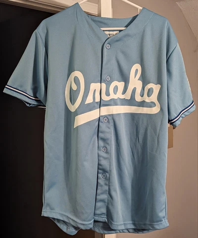 Omaha Royals George Brett Retro Jersey #5 Kansas City Size Medium M Powder Blue Cover