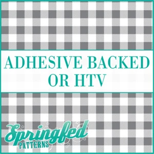 BUFFALO PLAID Pattern in Grey & White Adhesive Vinyl or HTV Heat Transfer Vinyl - Picture 1 of 2