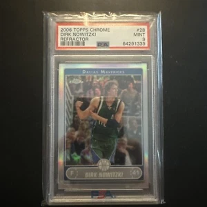 DIRK NOWITZKI 2006 TOPPS CHROME REFRACTOR #28 PSA 9 DALLAS - Picture 1 of 2