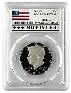 2025 S Kennedy Clad Half Dollar PCGS PR69 DCAM First Strike Made In USA Holder - Picture 1 of 2