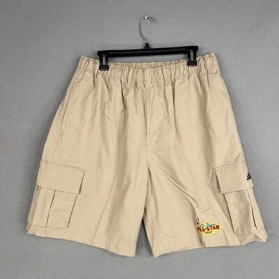 NBA Shorts Mens XL Beige Las Vegas All Star Ripstop Cargo Street Adidas Y2K 2007 - Image 1 of 4