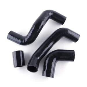 FIT LAND ROVER FREELANDER TD4 TURBO SILICONE RADIATOR PIPE COOLANT HOSE BLACK - Imagen 1 de 8