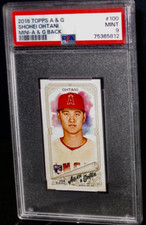 2018 TOPPS A&G SHOHEI OHTANI ROOKIE PSA 9 MINT MINI ALLEN & GINTER BACK #100 RC