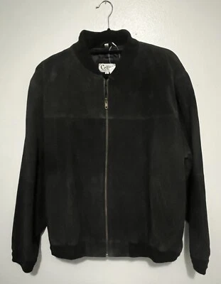Chaqueta de cuero/gamuza Cellini para hombre - talla XL - negra Foto 1 de 4