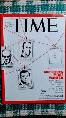 Time Magazine November 13, 2017 Mueller's Most Wanted Manafort Papadopoulos - Image 1 of 4
