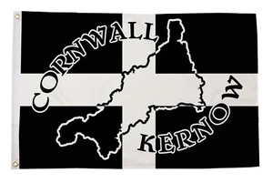 CORNWALL KERNOW SILHOUETTE 5x3 feet FLAG 150cm x 90cm Cornish - Picture 1 of 1