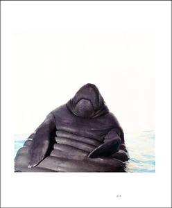 Manatí de las Indias Occidentales 1990 estampado vintage especies animales en peligro Sea World - Imagen 1 de 3