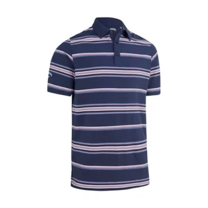 Callaway Herren Resort belüftete Streifen Golf Polo Peacoat Medium - Bild 1 von 4