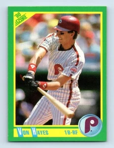 1990 Score Von Hayes Philadelphia Phillies #36 - Picture 1 of 2