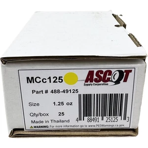 Ascot MC Style Coated Lead Clip-On Wheel Weight 1.25oz - Box of 25 - Picture 1 of 1