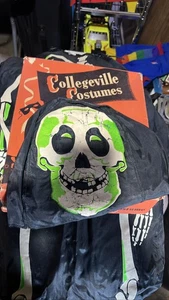 Collegeville Halloween Skelett Totenkopf Maske schwarz grün - Bild 1 von 7