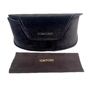 TOM FORD LARGE BLACK VELVET SUNGLASSES CASE and CLEANING CLOTH - Picture 1 of 11