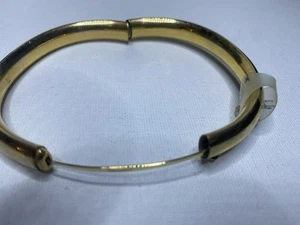 Antiker Armreif Armband gemarkt 14 Kt Gold Filled geätzt funktioniert aufklappbar 12 Gramm - Bild 1 von 14