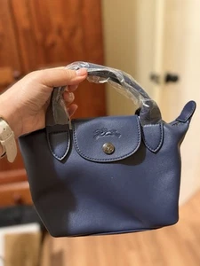 Longchamp Le Pliage Cuir Xs Leather Navy - Picture 1 of 6