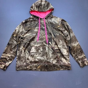 Realtree Camo Hoodie Damen Large rosa gefüttert Pullover Jagd Outdoor Fleece - Bild 1 von 10