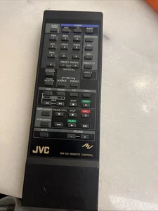 TELECOMANDO AUDIO VIDEO VINTAGE ORIGINALE JVC RM-S9 TESTATO FUNZIONANTE - Foto 1 di 2