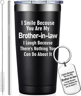 Grifarny Brother in Law Gifts - Fathers Day, 20 Ounces, Brother-in-law Black  - Image 1 of 4