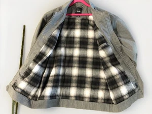 RIP CURL Mens M OUTERWEAR JACKET TWILL ZIP FRONT JACKET Flannel Lining - Picture 1 of 12