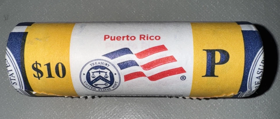 2009-P Puerto Rico Territorial Quarter "Beautiful" Yellow Coin US Mint Roll BU - Image 1 of 1