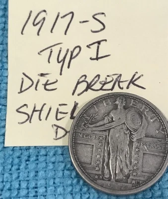 1917-S Standing Liberty Quarter Type 1 - Image 1 of 4