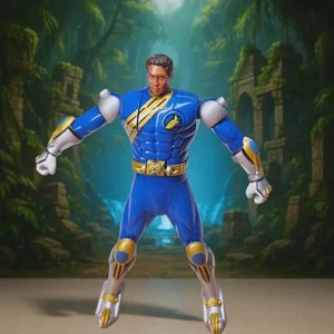 Figura de acción Power Rangers Wild Force Spin Morphin Blue Ranger Bandai 2001  - Imagen 1 de 8